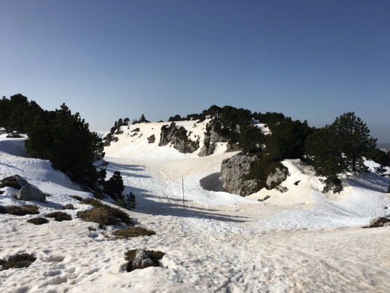 Arrivée sur les crêtes