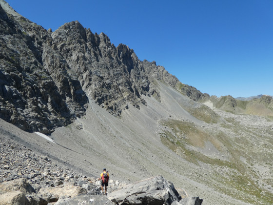 Au Nord du col entre la Pointe de Buffère et Tête Noire