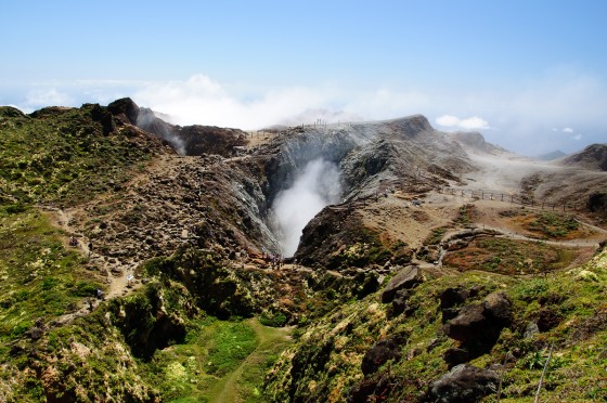 Au sommet de la Soufrière