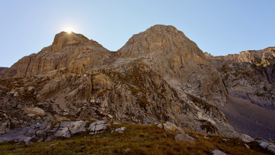 Coucher de soleil sur le couloir de la Tête de Colombe