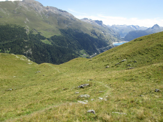 Départ du sentier du retour