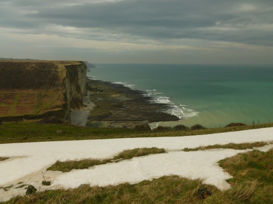 En bord de  falaise