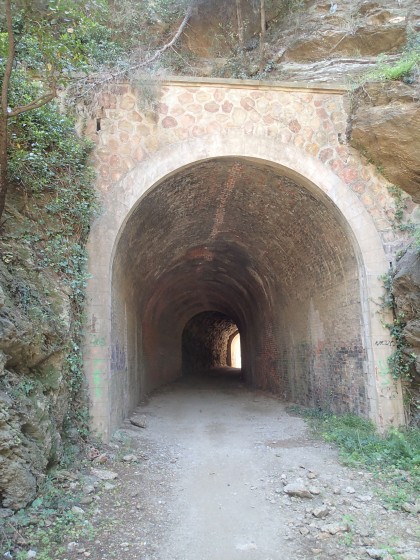 L'ancienne voie de chemin de fer.