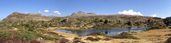 La Cime Chalvine et le Grand Galbert devant le Lac Canard