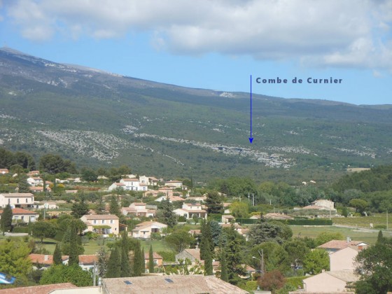 La combe de Curnier vue de l'église de Bedoin