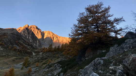 La Pointe de Buffère et la Tête Noire à l\'aurore