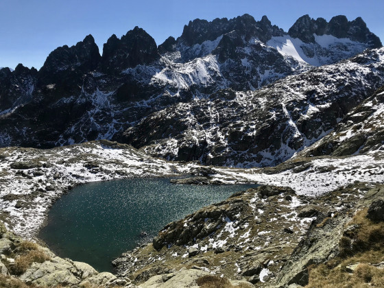 Le Lac de la Croix, face aux Aiguilles de l\'Argentière