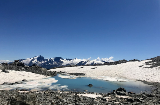 Le massif de la Meije vu du Lac des Malatres