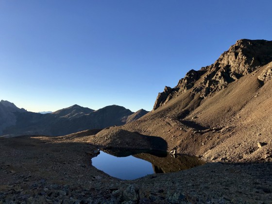 Le premier lac (inférieur) de la Casse Blanche