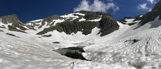 Panorama au Nord du lac du Bâton