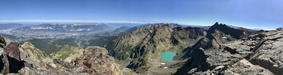 Panorama centré au Nord depuis la Grande Lance de Domène