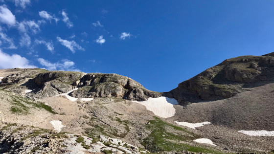 Photo de repérage pour monter sur la crête de la Clape