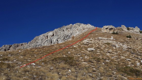 Sur la croupe passage à gauche des Rognons