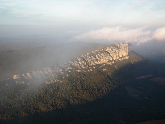 Vue au sommet du pic Saint Loup