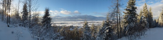 Vue sur le plateau de Frasne - Hiver