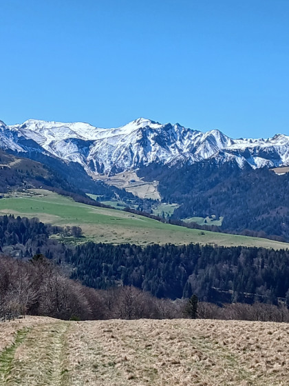 Vue vers le Puy de Sancy au dessus de Mont-Dore