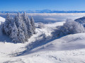 A proximité du parcours, photo depuis le sommet du téléski des Gelinottes.