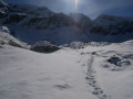 arrivée au plateau de fond du cirque