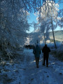 Avant d'arriver au Châtelas un jour d'hiver