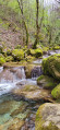 Cascade aux eaux turquoises