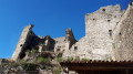 La tour Gisquet et le château de Montalet au départ de Saint-Ambroix