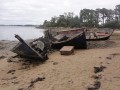 Cimetière de bâteaux sur l'ile de Berder