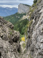 Départ de la descente des falaises