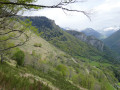 En descente, vue sur la montée