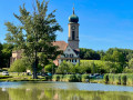 Étang et Basilique Notre-Dame de Thierenbach