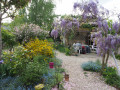 jardin fleuri à la haute épine