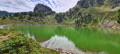 L'étang bleu d'un beau vert ce jour là