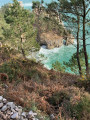 L'Île Vierge depuis le sentier côtier.