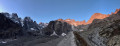 La moraine et le Glacier Noir à l'aurore