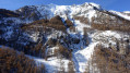 La tête de la Mazelière avec les cascades de glace