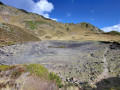 Lac de la Lahude pratiquement à sec