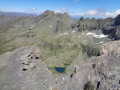 lac Lestio vu dans la descente de la pointe Joanne