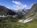 Le col de Chavière vu depuis le refuge du Grand bec