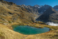 Le lac Bleu sur fond des Bans