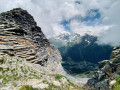 Le Mont Joly (à gauche) et le massif du Mont-Blanc