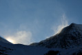 Le Mont Pelat et son panache de neige soufflée