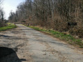 Le parking à l'entrée de la route forestière de la Bellevue.