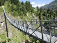 Les gorges de l'Isel et le pont suspendu