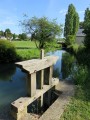 le ruisseau de Fonteneau à Paulnay et la bonde d'évacuation