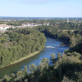 Les Coteaux, la Garonne et Arize depuis Carbonne