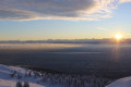 Levé de soleil du le bassin Lémanique et le Mont Blanc