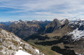 Massif des bauges avec mont blanc