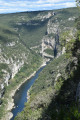 Le Rocher de Castelviel depuis Aiguèze