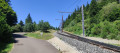 Passage voie ferré du petit train panoramique du Puy de Dôme