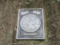 Plaque signalétique à l'entrée de l'ancienne mine de fer de May-sur-Orne