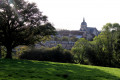 Point de vue sur Orsennes et le clocher de l'église Saint-Martin